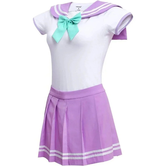 Littleforbig Cotton Sailor Purple Bodysuit Cosplay Magical Onesie Skirt - Picture 7 of 8